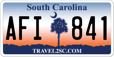 SC license plate AFI841
