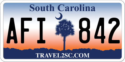 SC license plate AFI842
