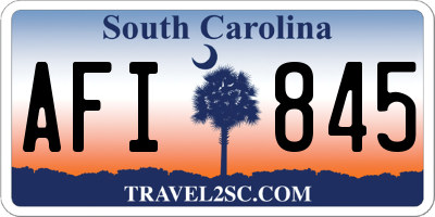 SC license plate AFI845