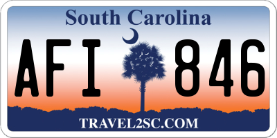SC license plate AFI846