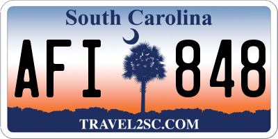 SC license plate AFI848