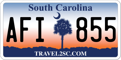 SC license plate AFI855
