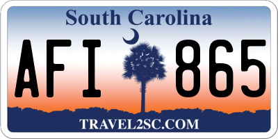 SC license plate AFI865