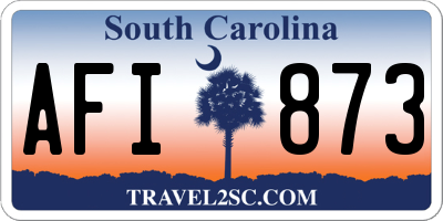 SC license plate AFI873