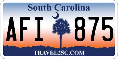 SC license plate AFI875