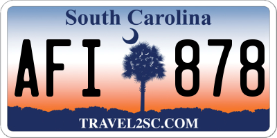 SC license plate AFI878