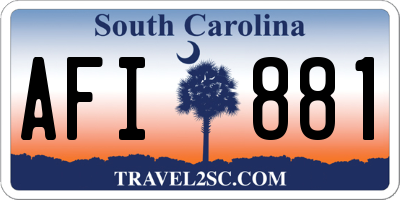 SC license plate AFI881