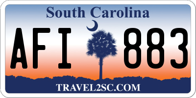 SC license plate AFI883