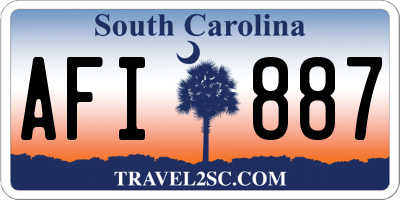 SC license plate AFI887