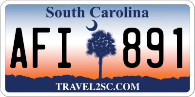 SC license plate AFI891