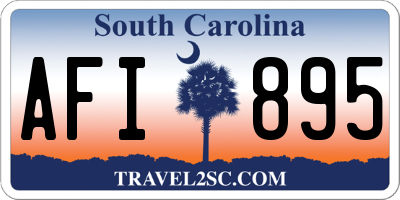 SC license plate AFI895