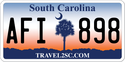 SC license plate AFI898