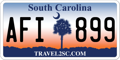 SC license plate AFI899