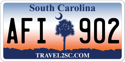 SC license plate AFI902