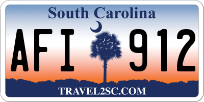 SC license plate AFI912