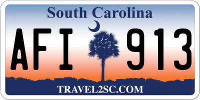 SC license plate AFI913