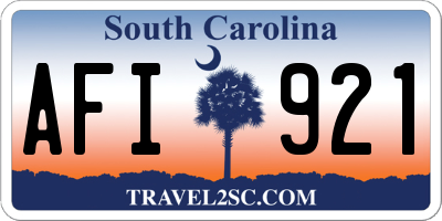 SC license plate AFI921