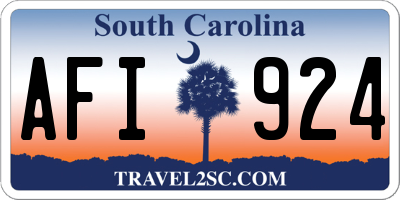 SC license plate AFI924