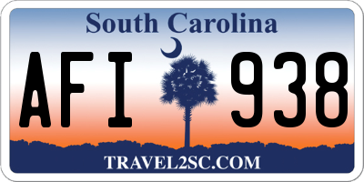 SC license plate AFI938