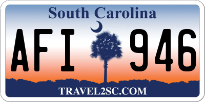 SC license plate AFI946