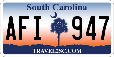 SC license plate AFI947