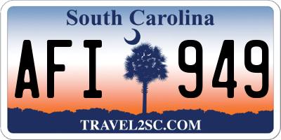 SC license plate AFI949