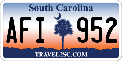 SC license plate AFI952