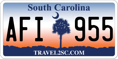 SC license plate AFI955