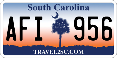 SC license plate AFI956