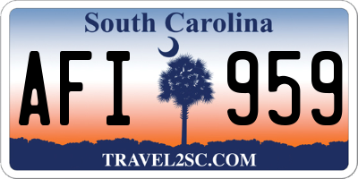 SC license plate AFI959