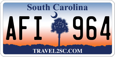 SC license plate AFI964