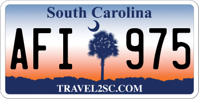 SC license plate AFI975
