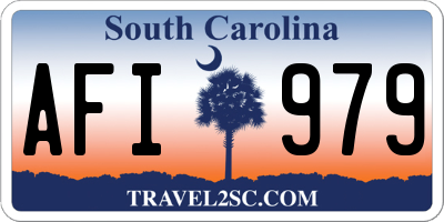 SC license plate AFI979