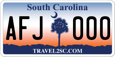 SC license plate AFJ000