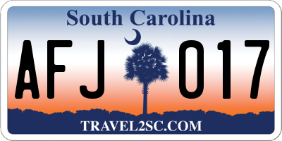 SC license plate AFJ017