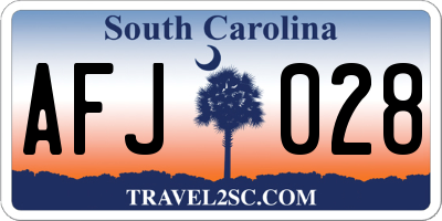 SC license plate AFJ028