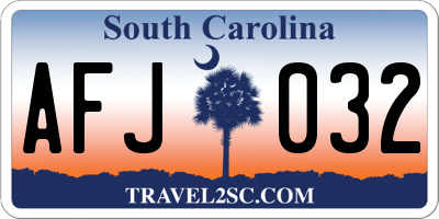 SC license plate AFJ032