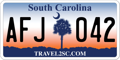 SC license plate AFJ042