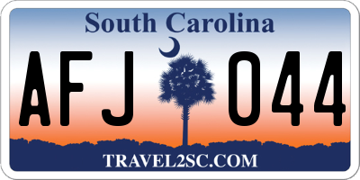 SC license plate AFJ044