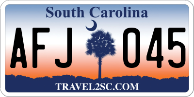 SC license plate AFJ045