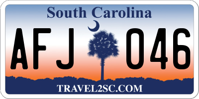 SC license plate AFJ046