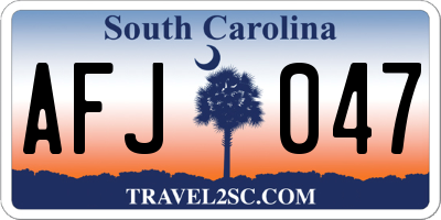 SC license plate AFJ047