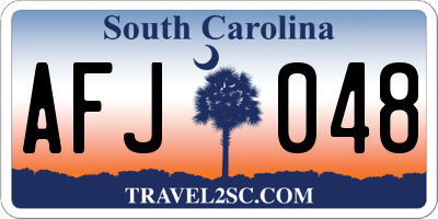 SC license plate AFJ048
