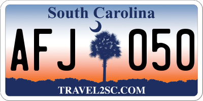 SC license plate AFJ050