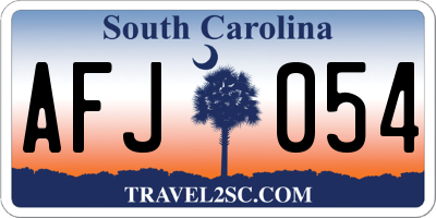 SC license plate AFJ054