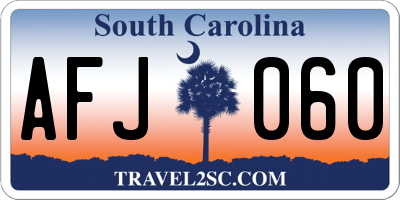 SC license plate AFJ060