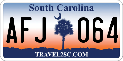 SC license plate AFJ064