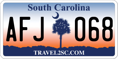 SC license plate AFJ068
