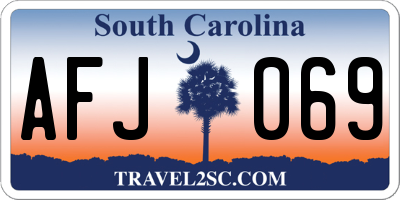 SC license plate AFJ069