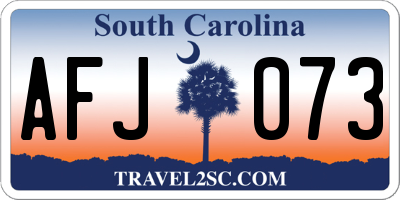 SC license plate AFJ073